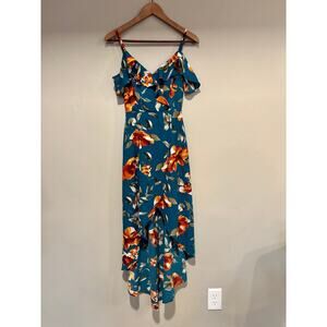 NWOT Y2K Babydoll Maxi Dress Womens Size XS Floral Boho